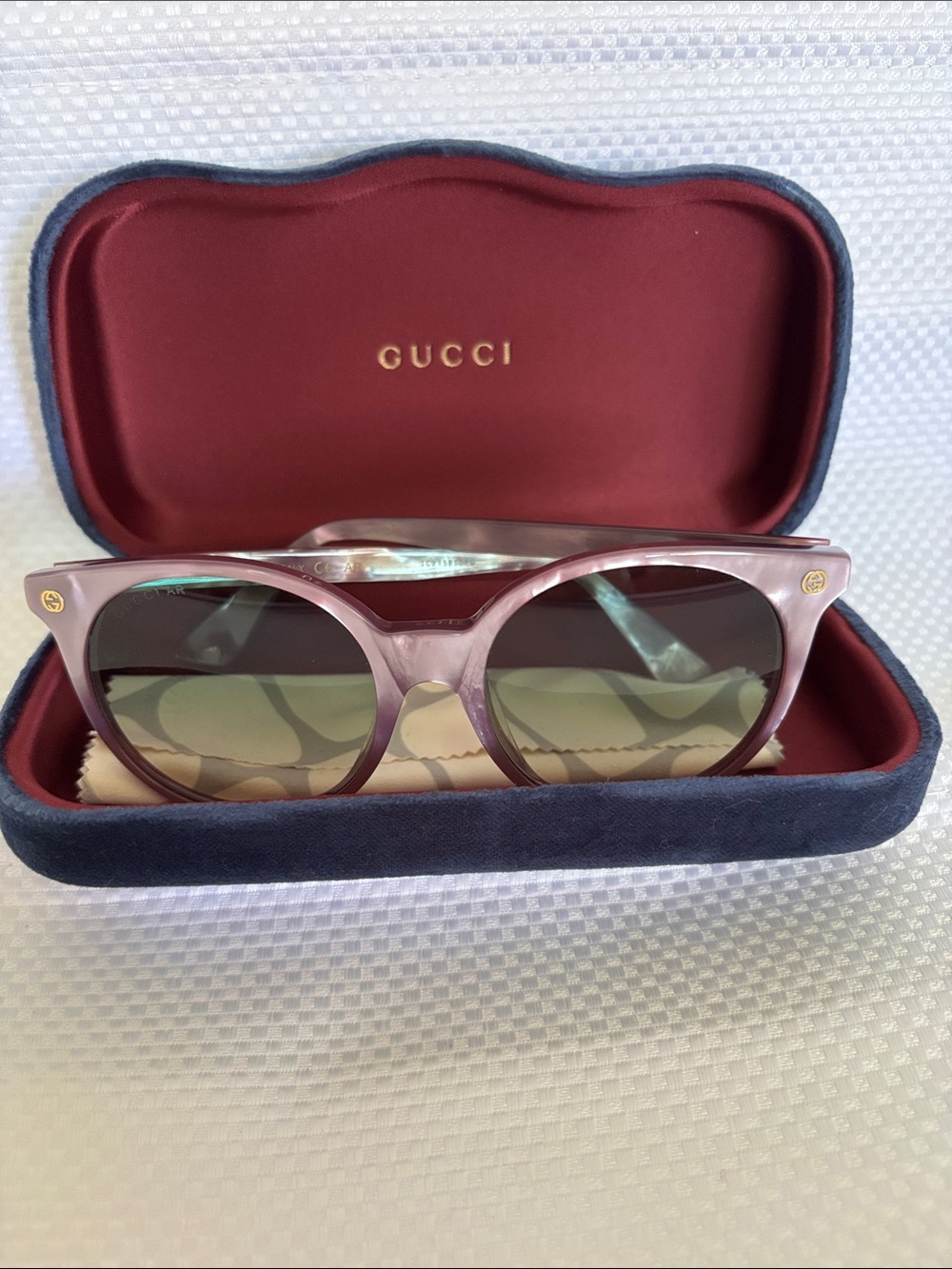 Gucci Pink Cat-Eye Sunglasses with Gradient Lenses